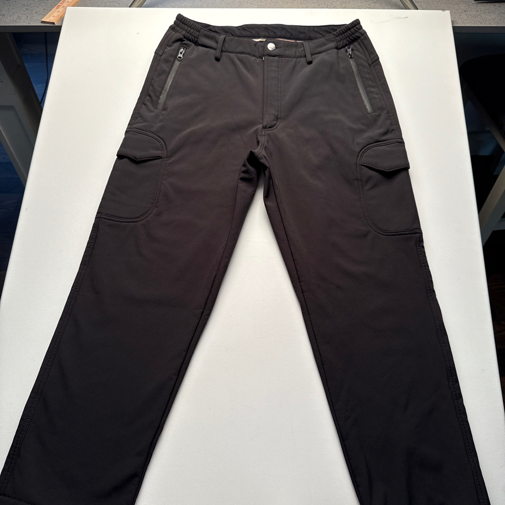 FREE SOLDIER Tactical Fleece-Lined Outdoor Pants – Black, Men’s Size  36/30